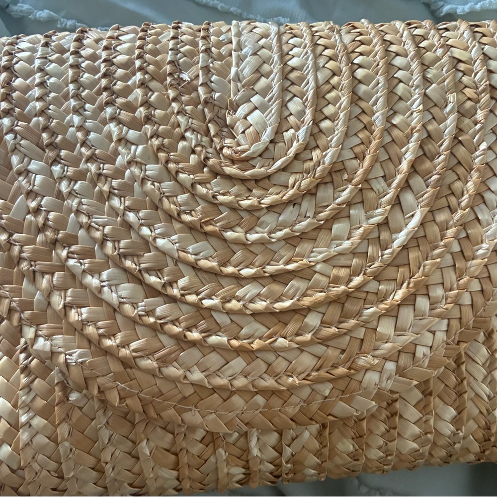 Woven Straw Clutch